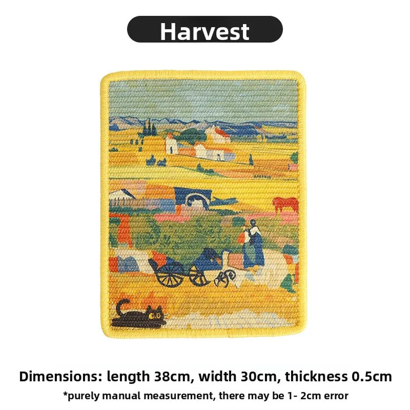 RenoBarg Art-Style Wall Mounted Cat Scratching Pad