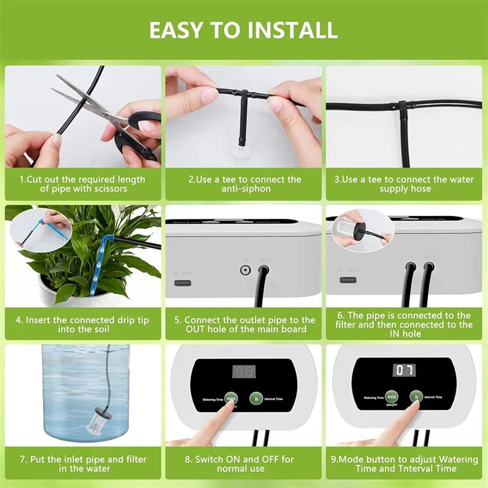 Rovehilan Automatic Drip Irrigation System with Timer