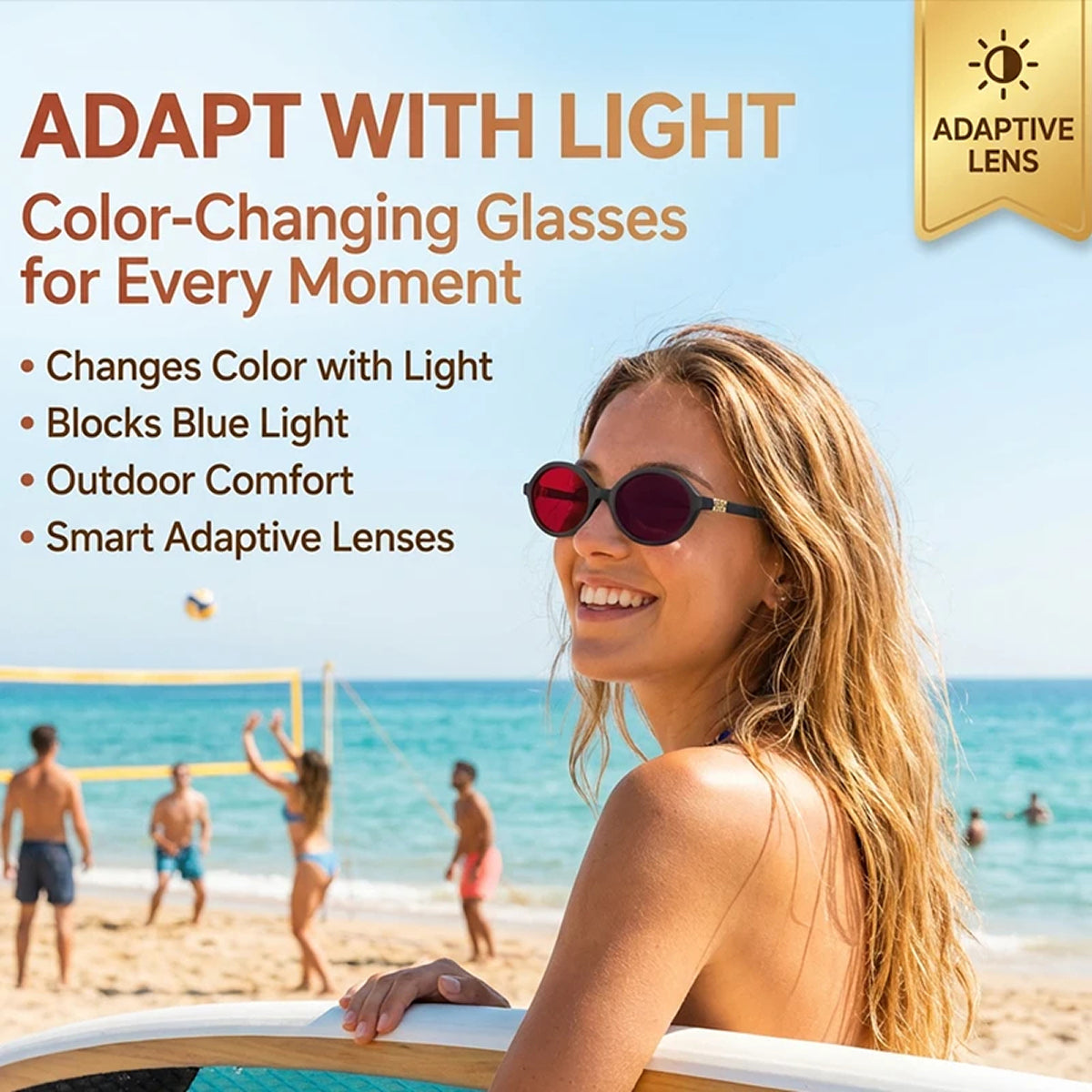 SatisGrad Blue Light Blocking Glasses - Photochromic UV400 Protection