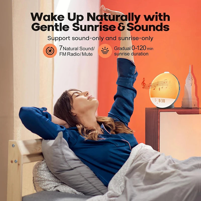 SerenBric Sunrise Alarm Clock with 15 Light Colours