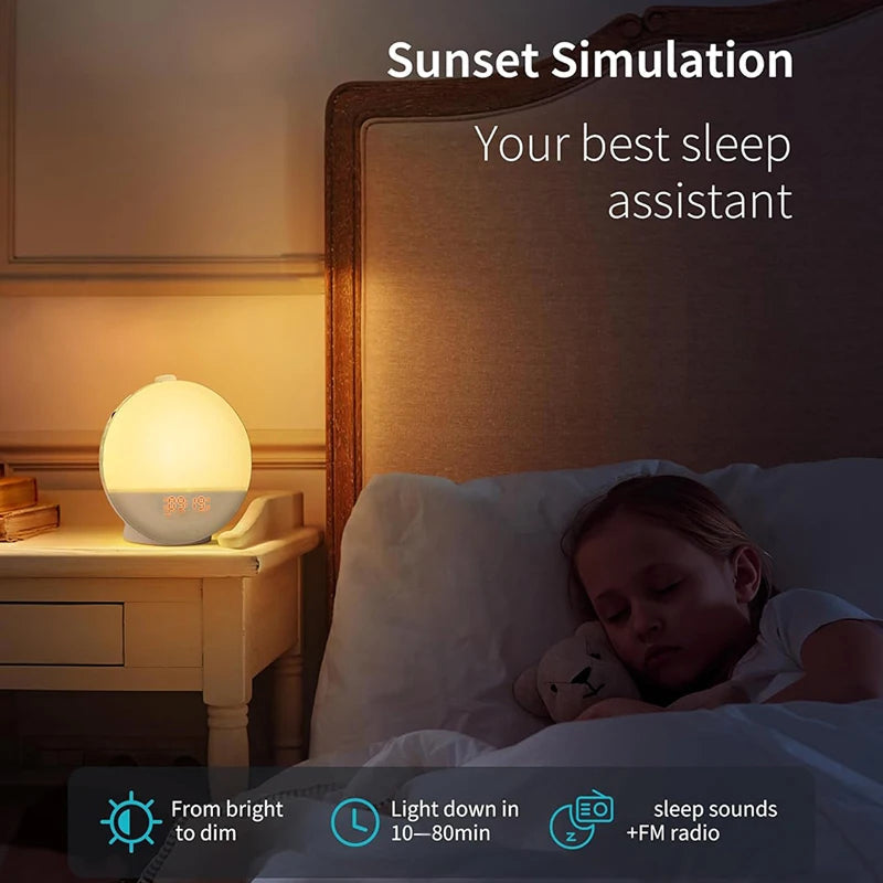 SerenBric Sunrise Alarm Clock with 15 Light Colours
