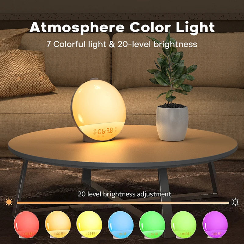 SerenBric Sunrise Alarm Clock with 15 Light Colours