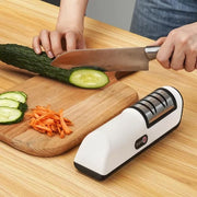 SharpyVex 3-Stage Electric Knife Sharpener with Diamond Abrasives