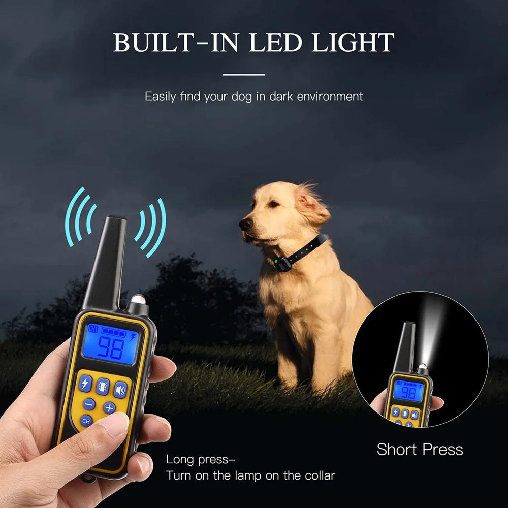 ShokiDex 800m Long Range Waterproof Dog Training Shock Collar