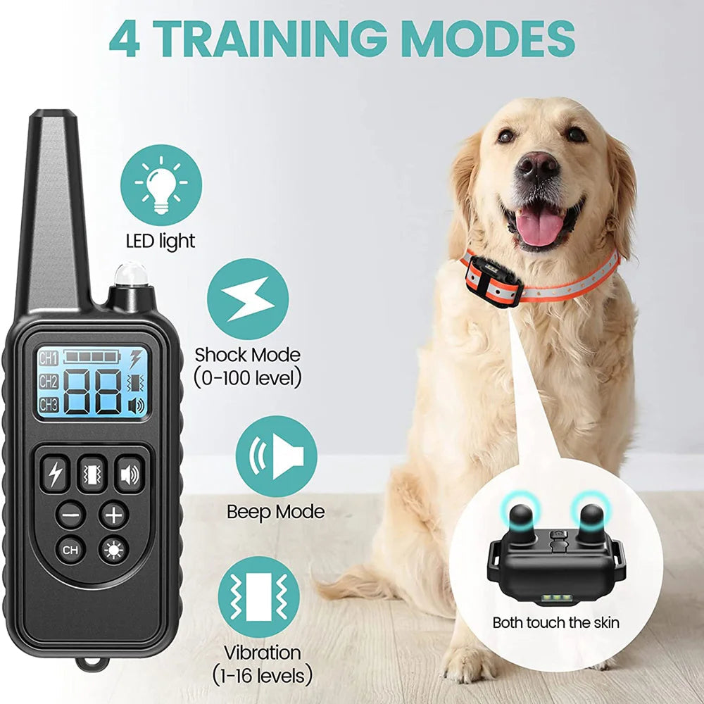 ShokiDex 800m Long Range Waterproof Dog Training Shock Collar