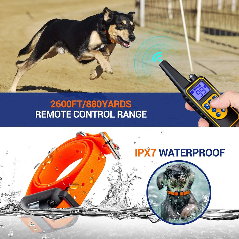 ShokiDex 800m Long Range Waterproof Dog Training Shock Collar