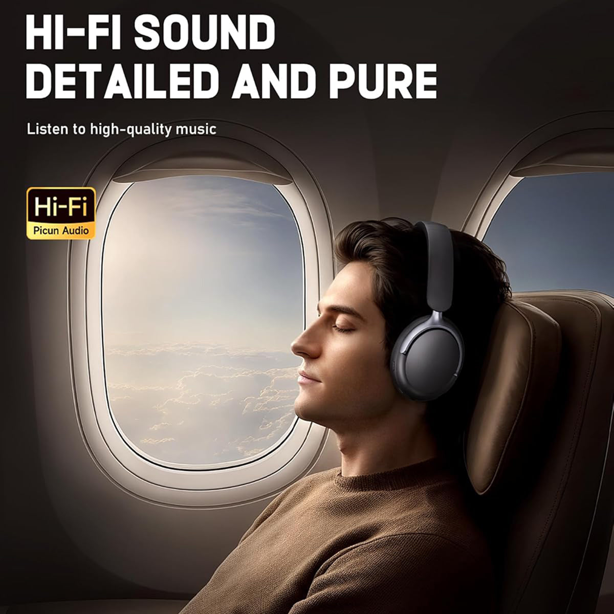 SilentBeat Hybrid ANC Headphones 80-Hour Battery UK