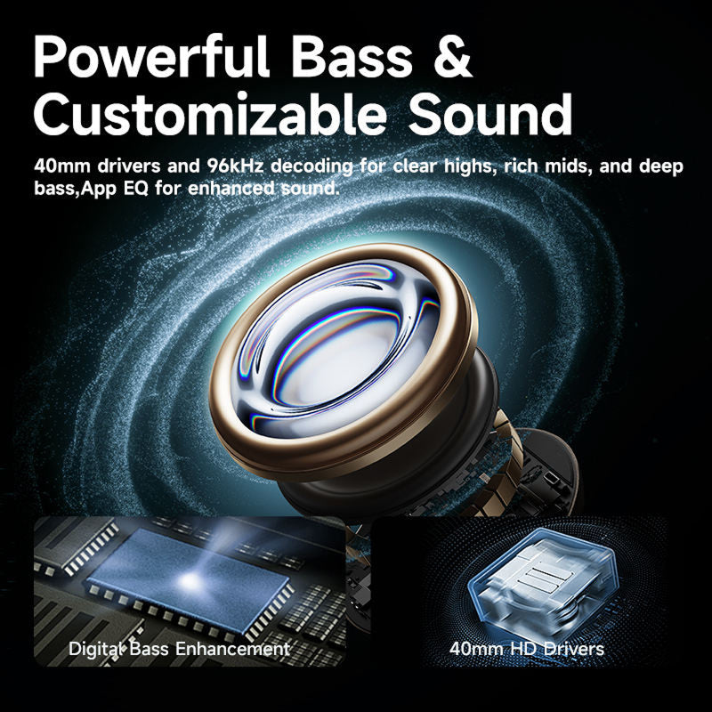 SilentBeat Hybrid ANC Headphones 80-Hour Battery UK