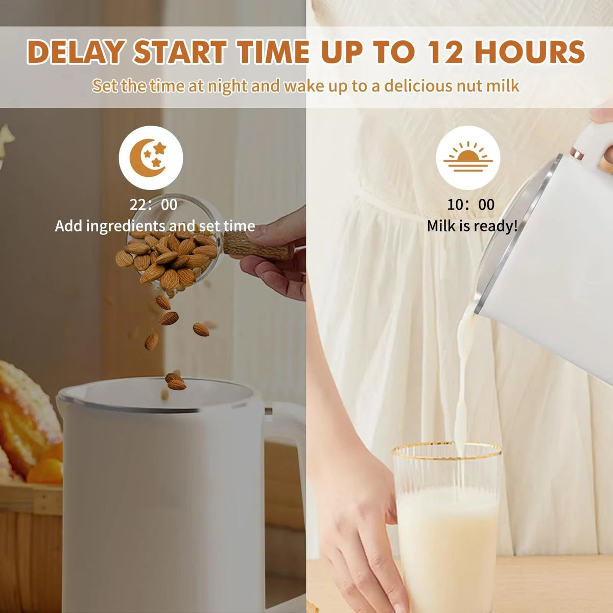 SipyPrep 8-in-1 Automatic Nut Milk Maker & Soy Milk Machine
