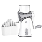 SliceMavi Rotary Mandoline Slicer – 5 Interchangeable Blades, Suction Base & Safety Guard
