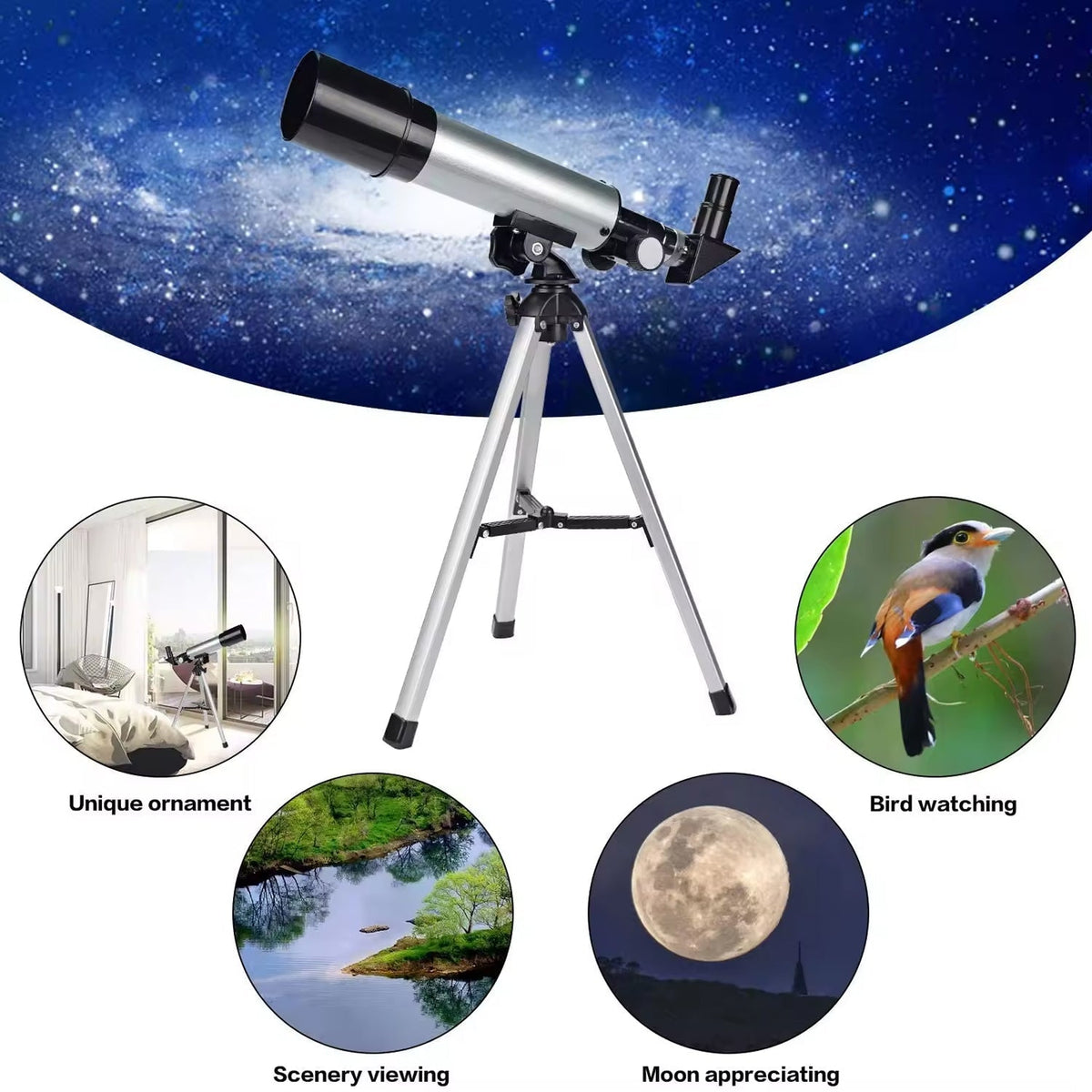StarySeek Portable 90X High-Power Beginner Telescope