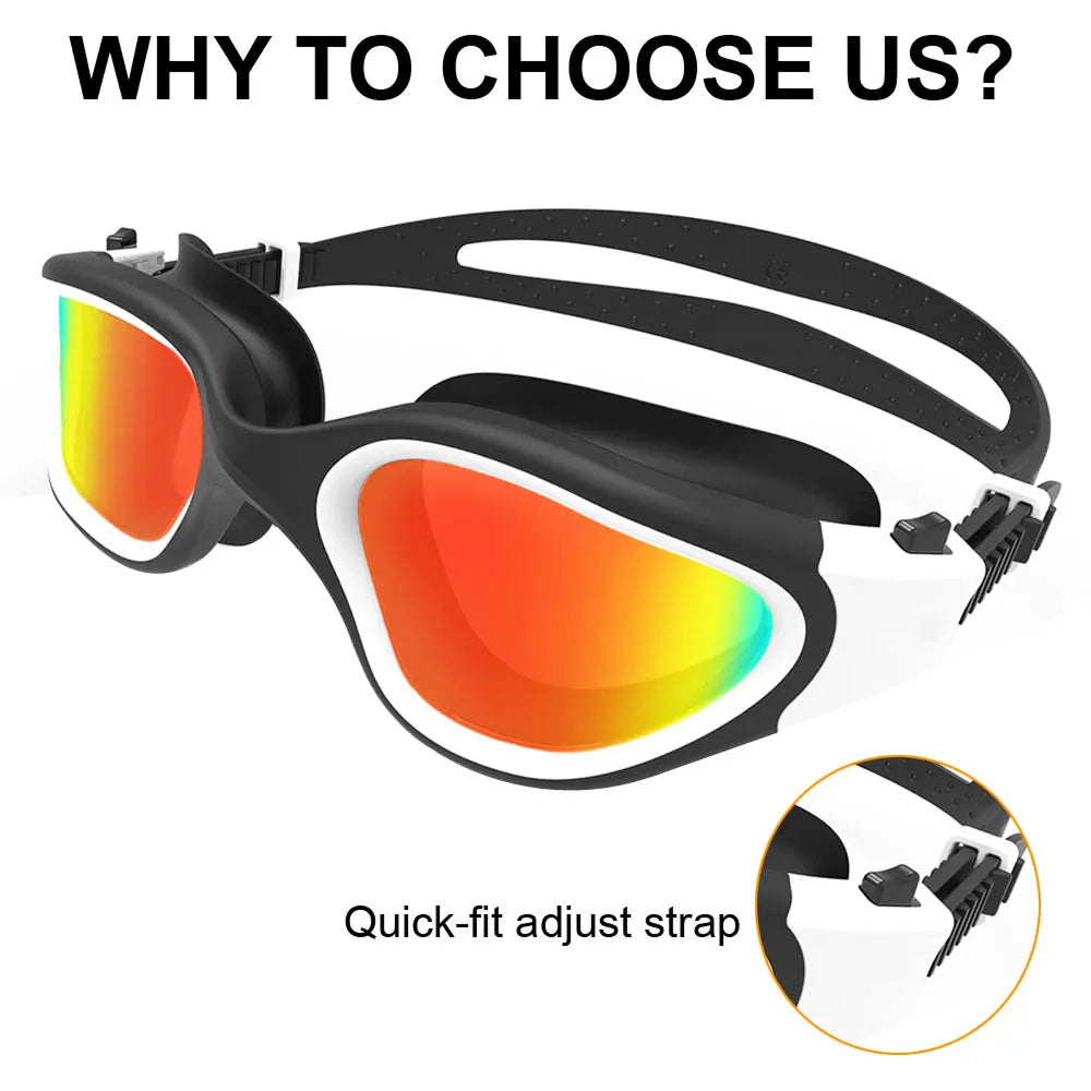 SwiGoxim Polarised Anti-Fog Swim Goggles with 3D Double Seal