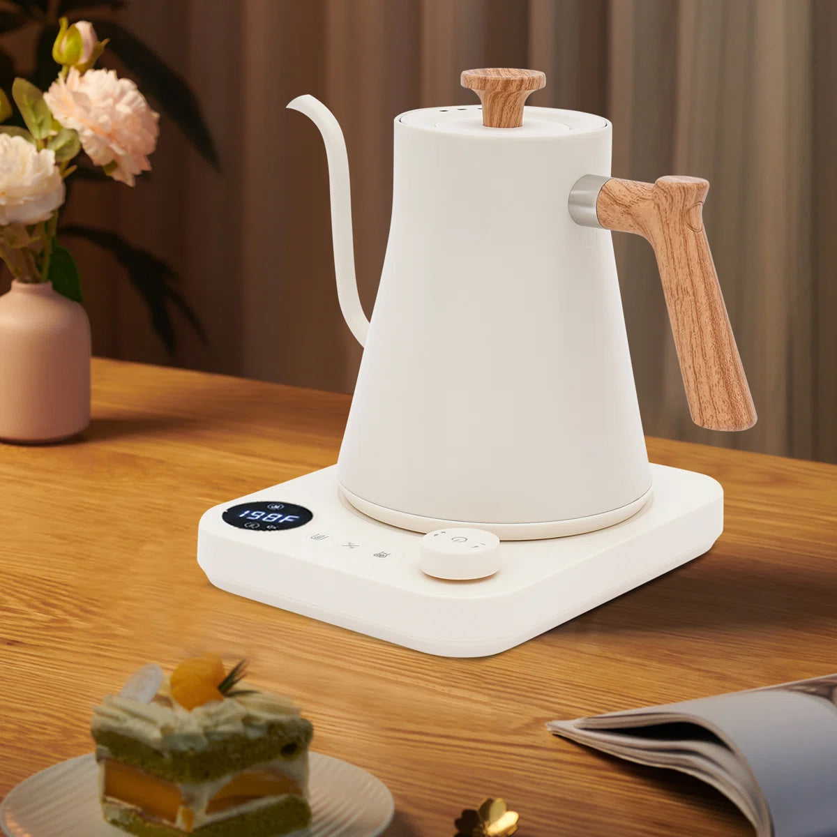 Teaketrix 1200W Gooseneck Travel Kettle with Precise Temp Control