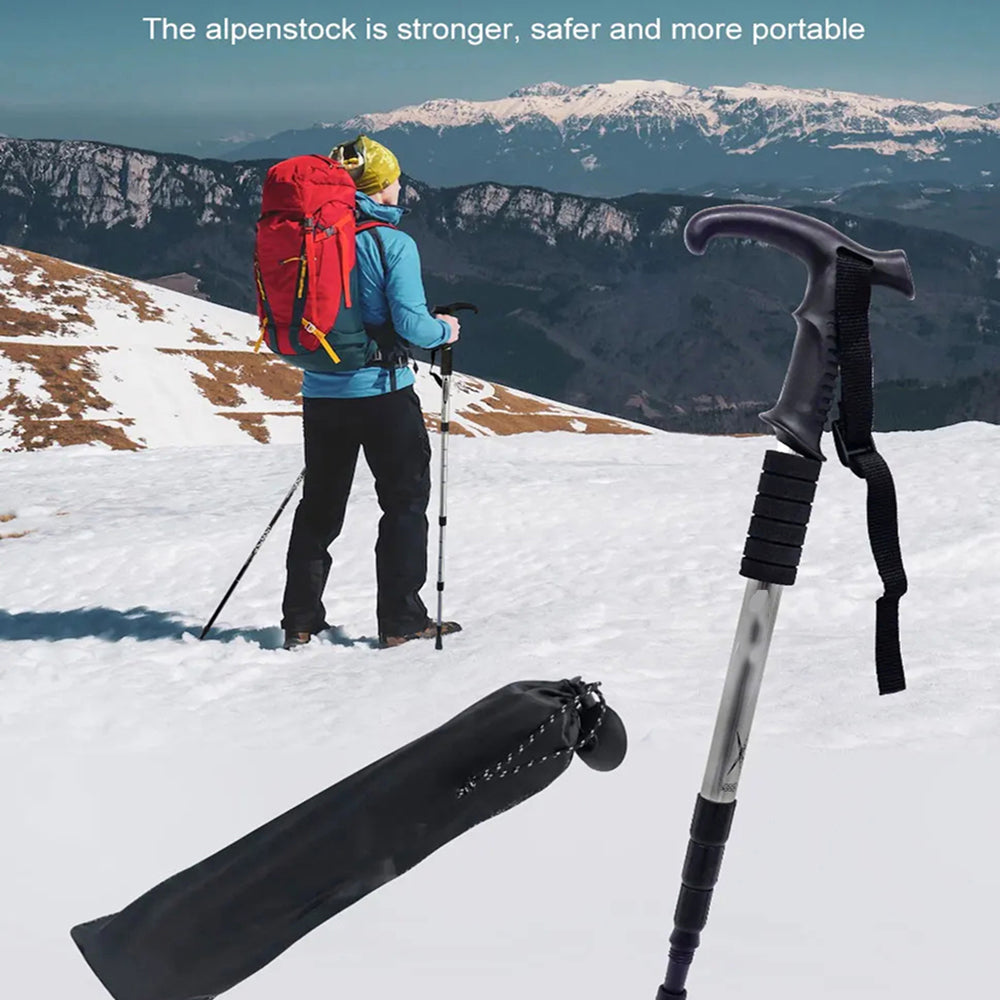 TrekPixin Ultralight Foldable Aluminum Alpenstock Hiking Pole