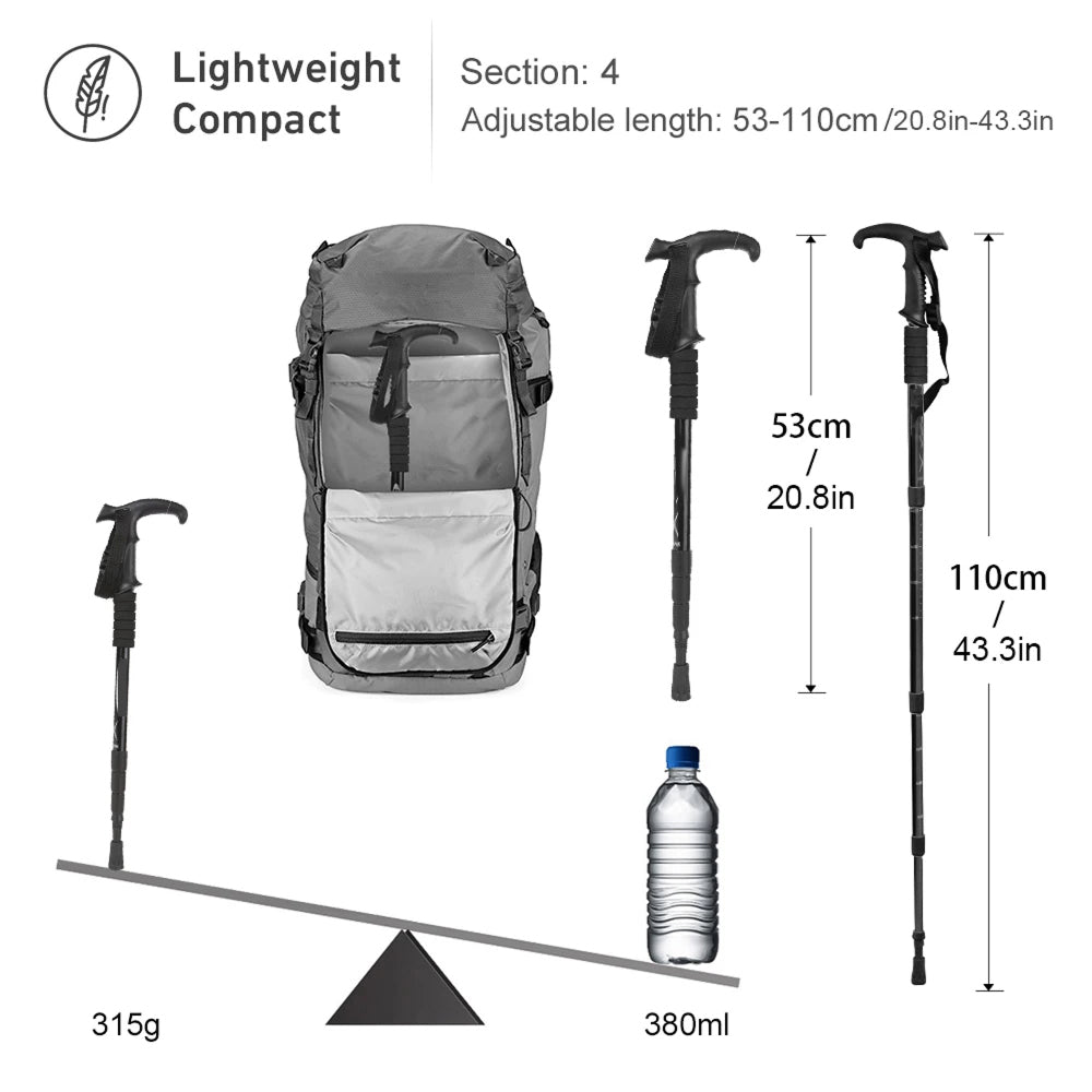 TrekPixin Lightweight Foldable Aluminum Hiking Pole