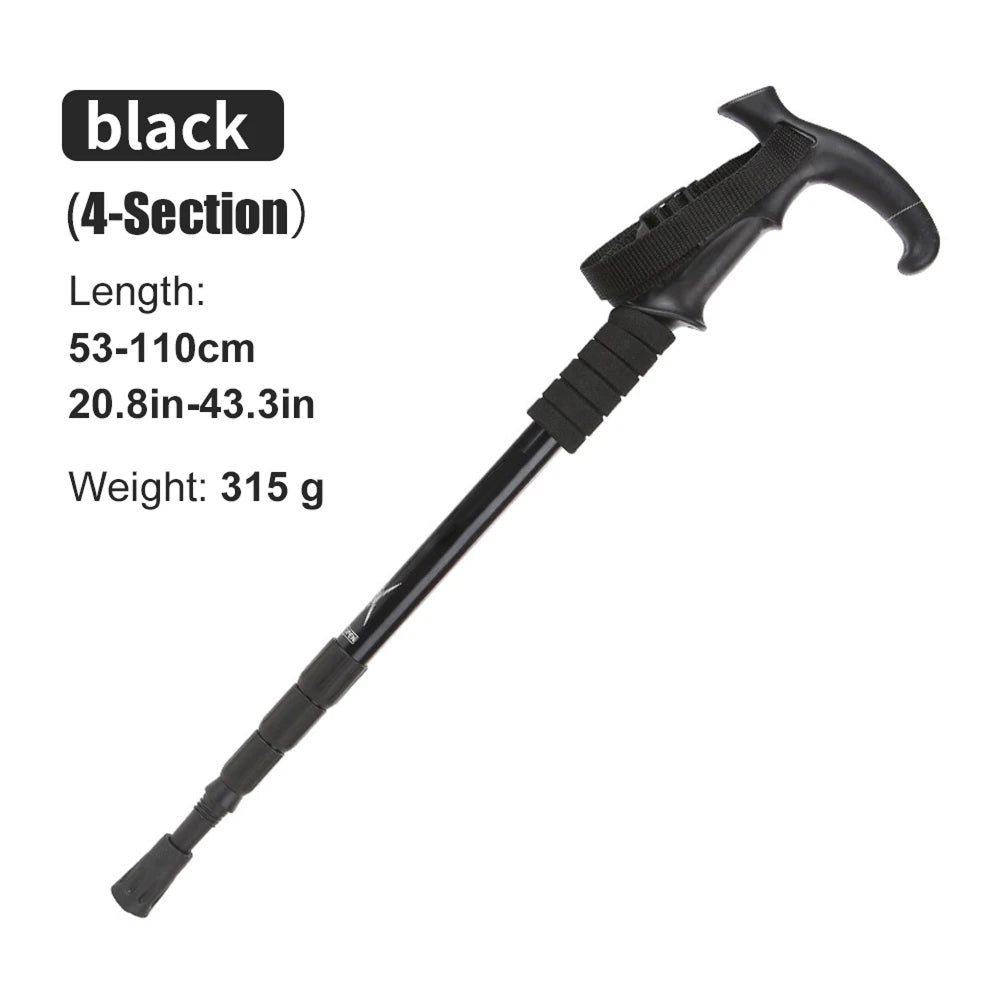 TrekPixin Ultralight Foldable Aluminum Alpenstock Hiking Pole