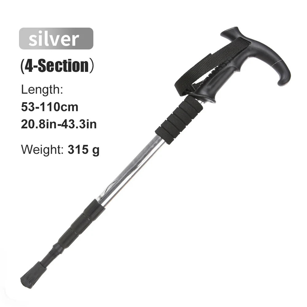 TrekPixin Ultralight Foldable Aluminum Alpenstock Hiking Pole