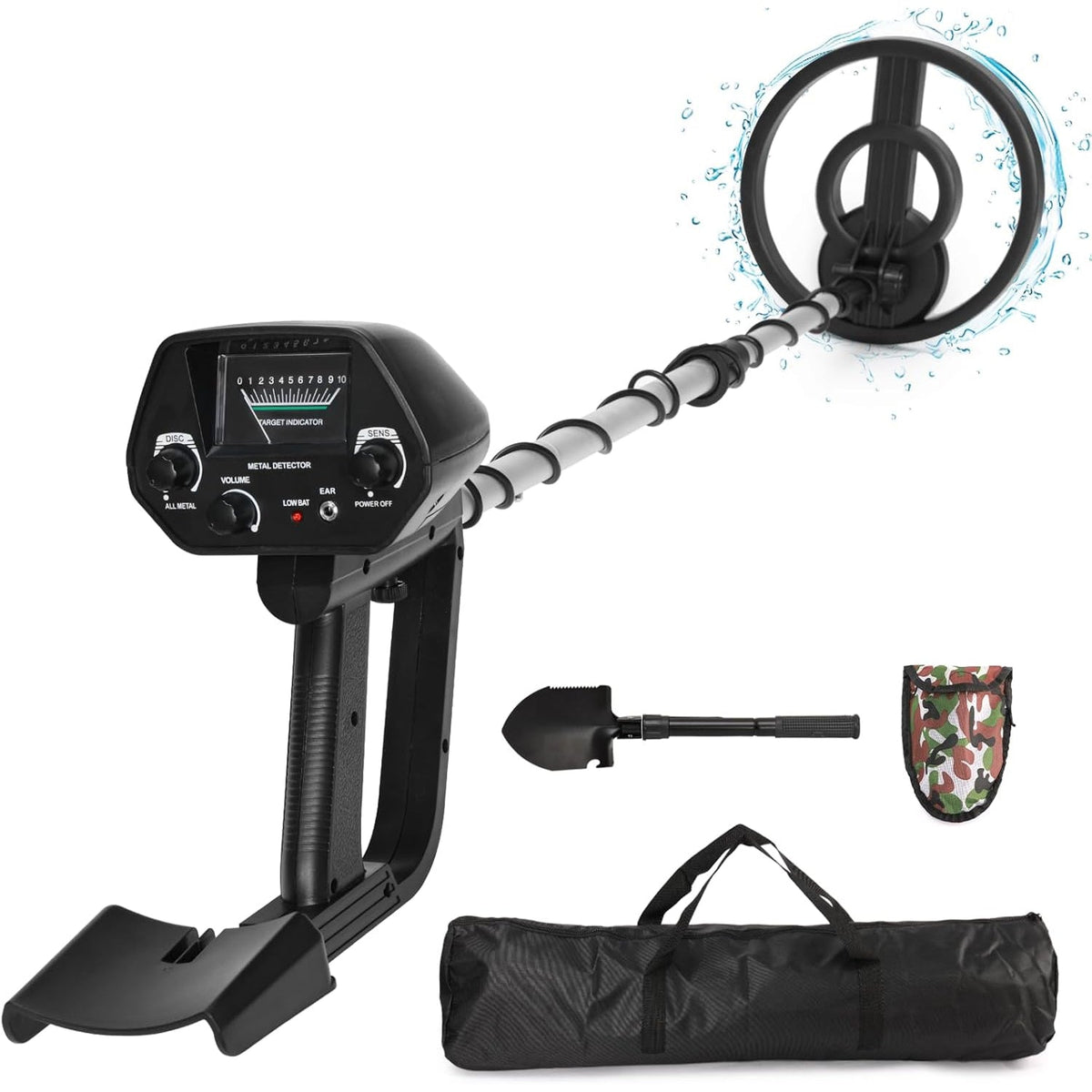 FrexSeek Kids Metal Detector IP68 Waterproof Gold Finder Kit