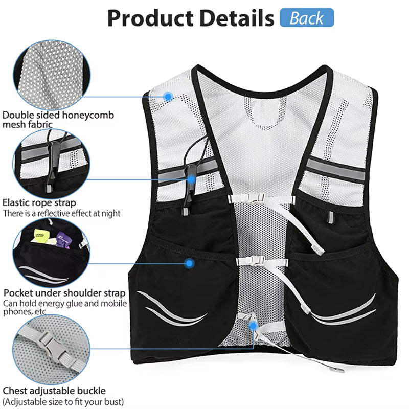 VetixMi Ultralight 108g Waterproof Hydration Running Vest for Trail & Marathons