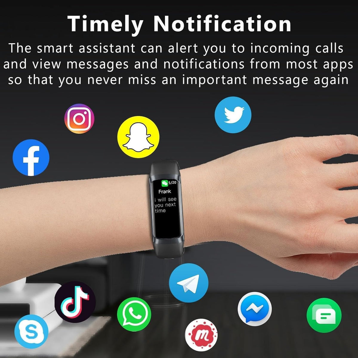 VigoEvo Smart Fitness Tracker – 1.1" AMOLED HD Display, Medical-Grade Sensors & 7-Day Battery