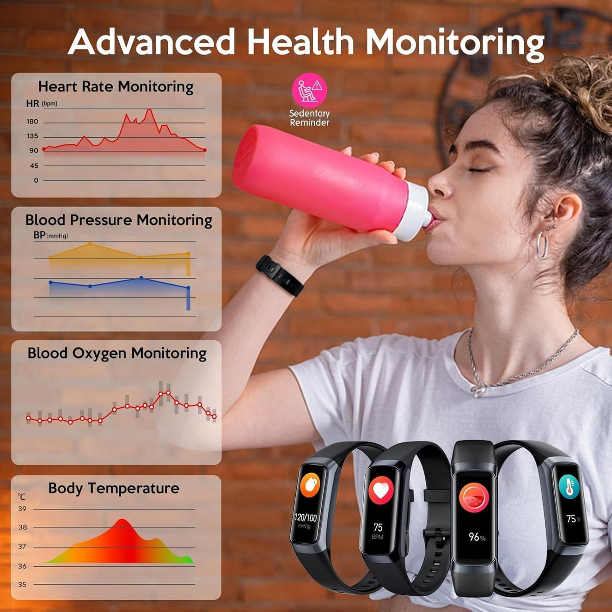VigoEvo Smart Fitness Tracker – 1.1" AMOLED HD Display, Medical-Grade Sensors & 7-Day Battery