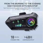 VoxiRide Bluetooth 5.3 Waterproof Motorcycle Intercom 500M
