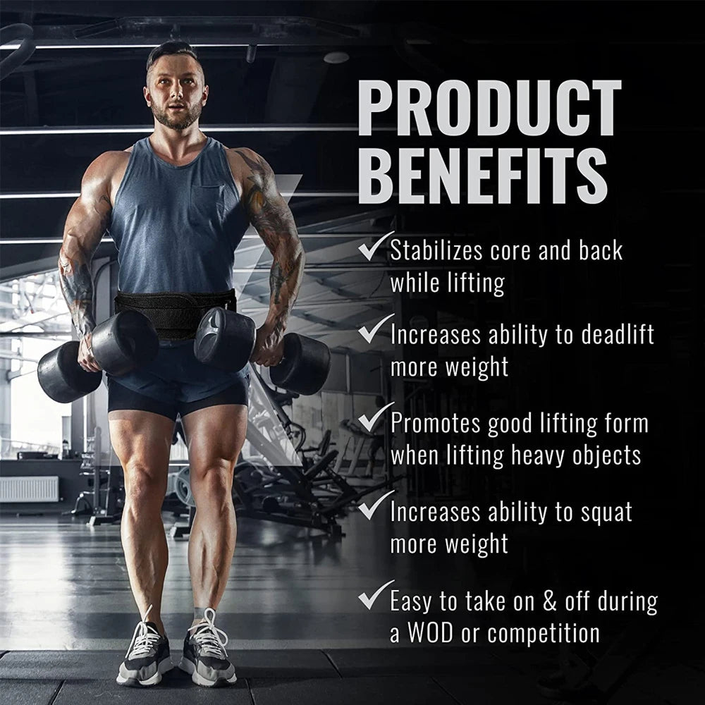 WetixBima Weight Lifting Belt - 6-Inch Ergonomic Back Support for Squats & Deadlifts