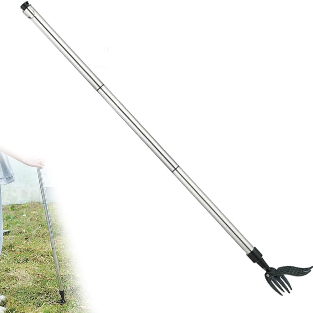 ZasJanee Ergonomic 40" Stand-Up Weed Puller with 4-Claw Head
