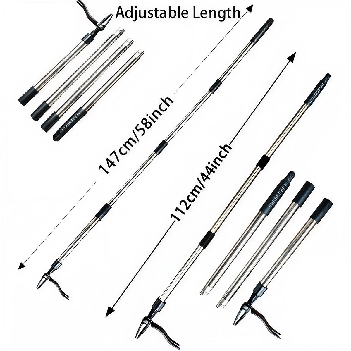 ZasJanee Ergonomic 40" Stand-Up Weed Puller with 4-Claw Head