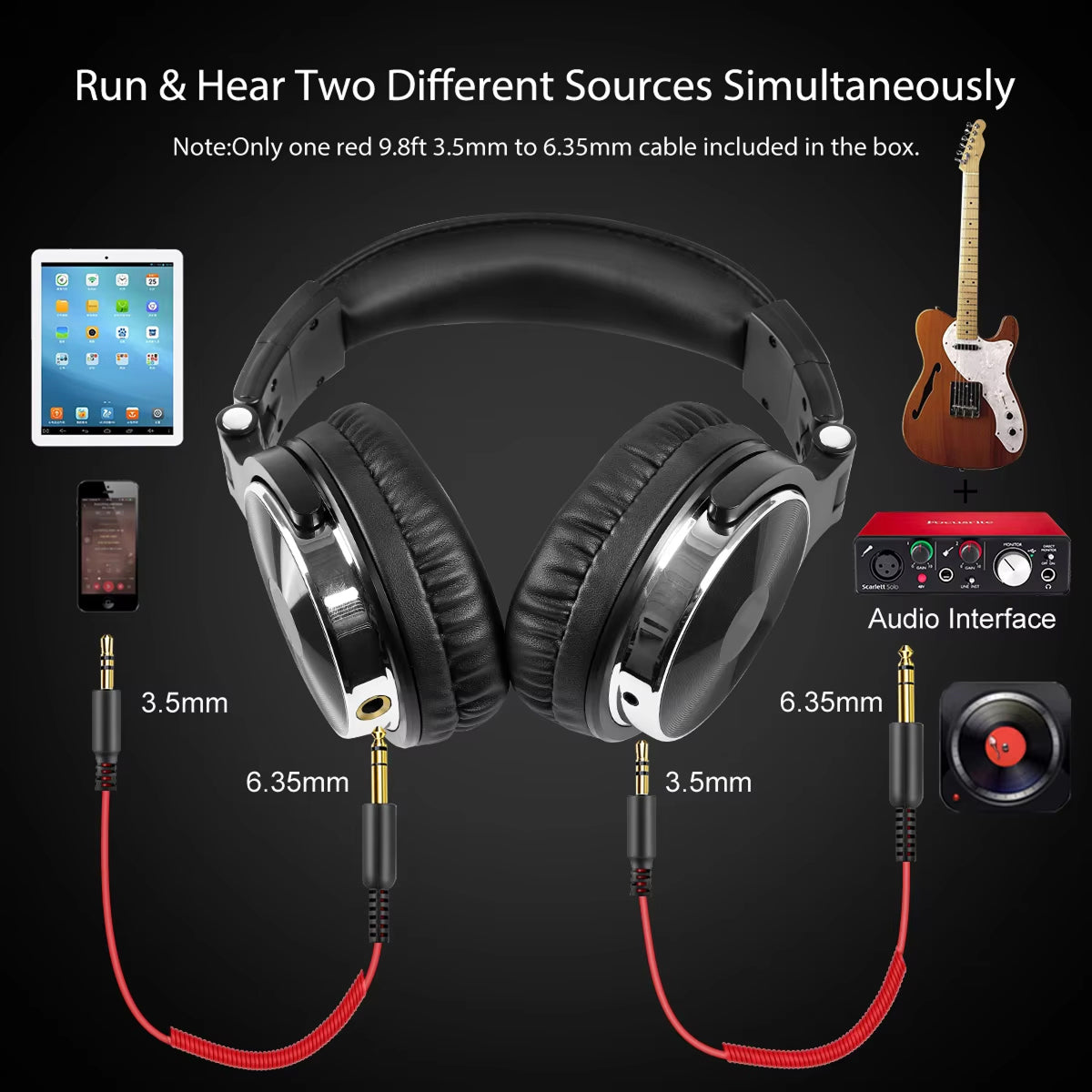 ZetaNase  - Professional Studio Headphones for Mixing and DJing
